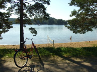 bicycle on the lake
