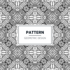 Seamless mandala islamic pattern. Vintage elements
