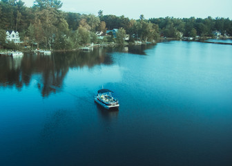 An evening ride on the Pontoon Boat