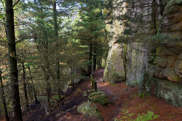Fototapeta premium Hiking trail through castle mound