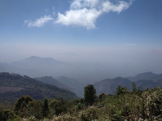 clouds over the mountains