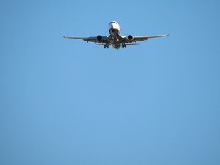 Beautiful photo of a plane landing at the airport taking land
