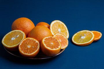 orange on a plate