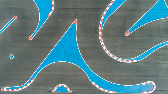 Roadway aerial view