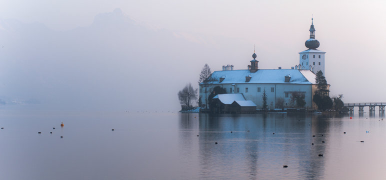 Castle Ort in Gmunden, Austria at the lake Traunsee
