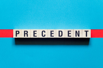 Precedent word concept on cubes