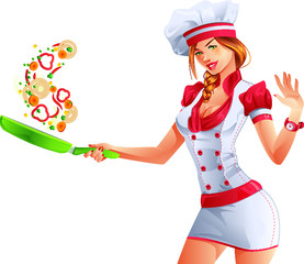 chef, woman, cook, girl, beauty, fitness, story, Insta, slim, model, fashion, silhouette, woman