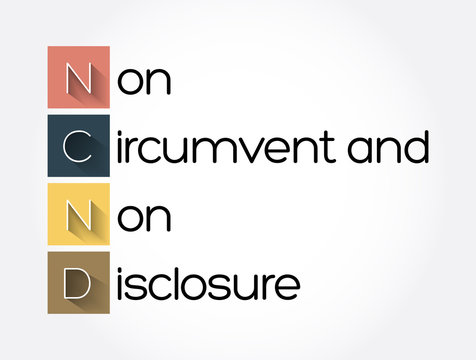 NCND - Non-Circumvent and Non-Disclosure acronym, business concept background