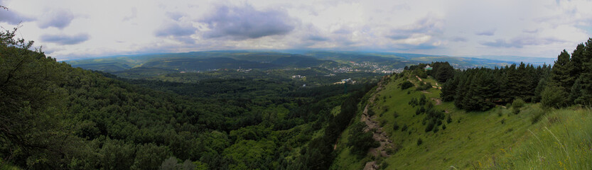 Naklejka premium panorama of the Caucasus mountains. panorama of the mountains