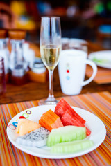 Delicious fruits for breakfast