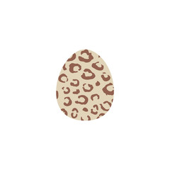 Easter egg icon flat over white
