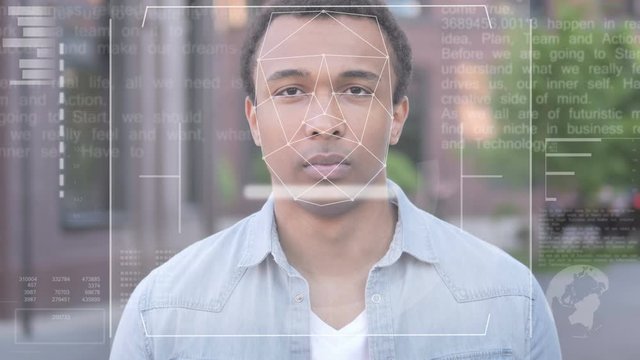 Face Recognition, Security Access Granted to African Man