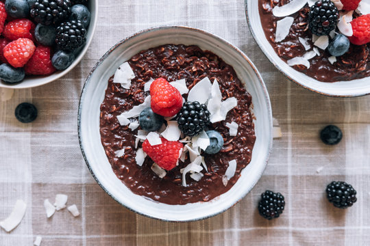Delicious chocolate porridge