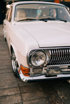 White Classic Vintage Car