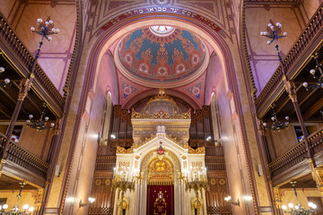 Budapest jewish synagogue architecture detail in Budapest in Hungary
