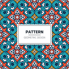 Seamless mandala islamic pattern. Vintage elements