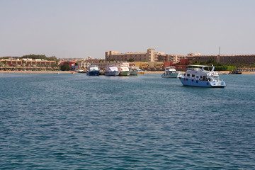 Fototapeta na wymiar Hurghada on the Red Sea in Egypt