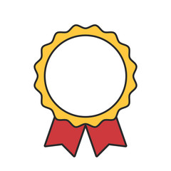 Vector golden award badge rosette icon