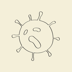 Corona Virus cartoon prevention illustration of corona virus.
