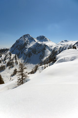 Fototapeta na wymiar Winter in Salzburg - Bernkogel 2325m