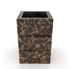 3d model urn Troy Marble Dark Brown