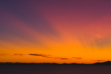 beautiful sunset background on the Adriatic Sea