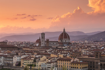 Fototapeta na wymiar panorama of florence, view of the cathedral