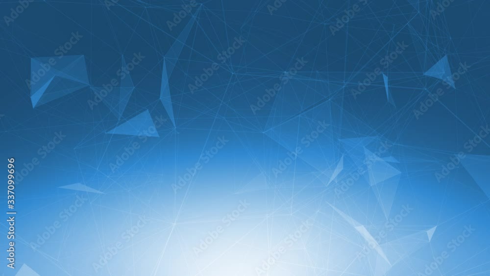 Aufkleber abstract lines with triangle shapes motion on blue background. artistic cyberspace network animation