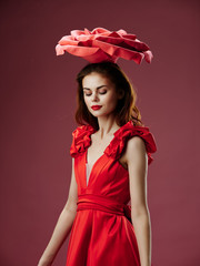 Fototapeta premium woman in red dress