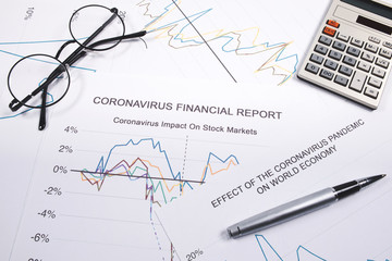 Stock market fell, economic crisis after the coronavirus pandemic, unemployment rising, cost of global financial crisis