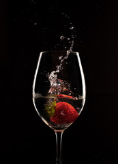 Glass and Strawberry