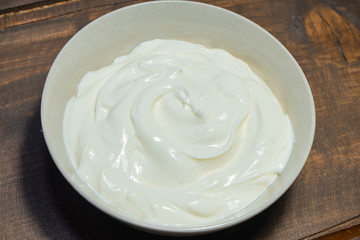 close up of sour cream clipping path