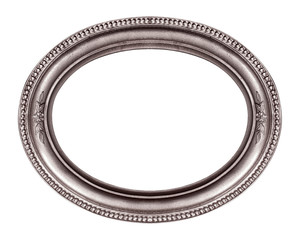 Naklejka premium Silver frame for paintings, mirrors or photo isolated on white background