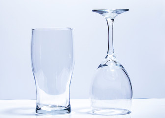 empty glass of water