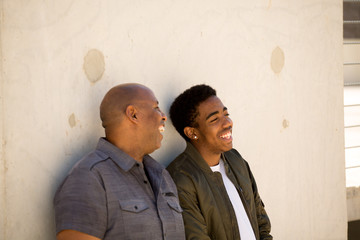 Father talking and spending time with his son.