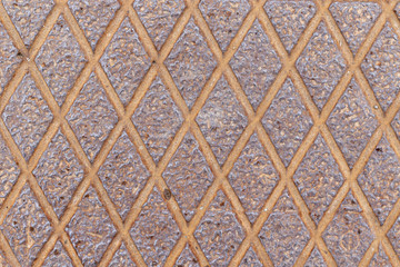 Texture of Iron Manhole Cover