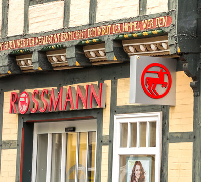 Celle, Germany : Founded in 1972 Dirk Rossmann GmbH commonly known as Rossmann Drogeria Parfumeria Cosmetic Shop is the second largest drugstore chain based in Germany