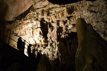 Inside Postojna cave in Slovenia