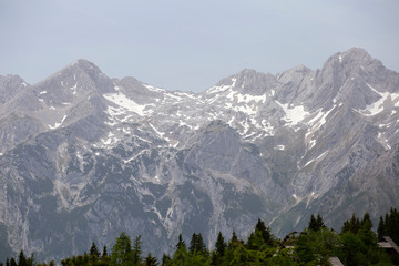 Fototapeta na wymiar View from Velika planina mountain in Slovenia
