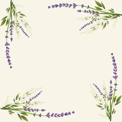 
Stylized frames decorated with flowers. Wildflowers. Vector illustration in flat style. Design for wedding and print products. Design elements for canvas