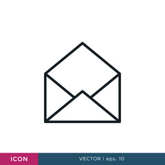 Mail icon vector design template. Editable stroke