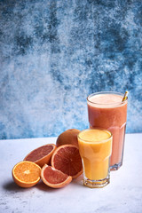 Orange smoothie with oranges