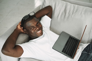 man with laptop