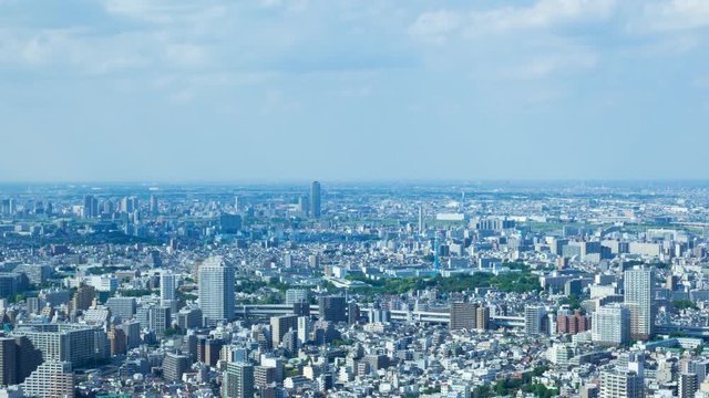 東京 タイムラプス　池袋から鳥瞰で望む街並み　2019年5月
