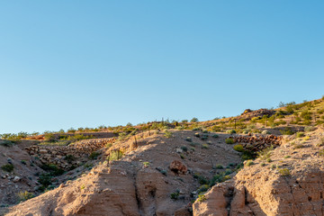 Rustic Stonework Rock Bridges built by the Civilian Conservation Corp (CCC) Stabilize a Country Road in Gold Butte National Monument
