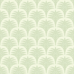 Seamless pattern in art Deco style. Decorative illustration of a palm tree, vintage ornament in vector. Wallpaper or elegant fabric