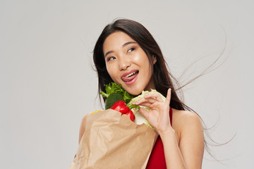young woman with rose