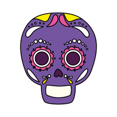 Mexican skull design, Mexico culture tourism landmark latin and party theme Vector illustration
