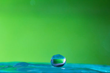 green water drop