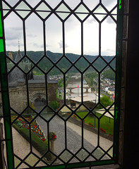 The view from the window of the old castle of Germany